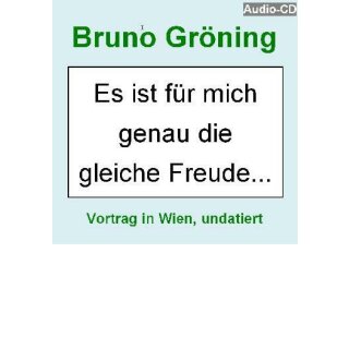 &quot;Es ist f&uuml;r mich genau die gleiche Freude ...&quot;